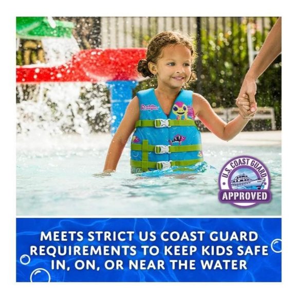 Stearns Original Puddle Jumper Color Changing 30-50 Pounds Blue Green - Picture 2 of 6